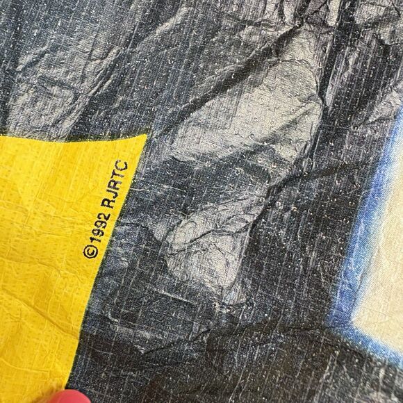 VTG 1992 JOE CAMEL Cigarettes Yellow Windbreaker Jacket Coat Size XL 90s - Picture 3 of 9